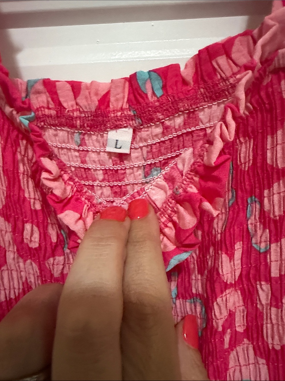 Source Unknown Pink Patterned Ruffle-Strap Maxi Dress - Picture 2 of 3